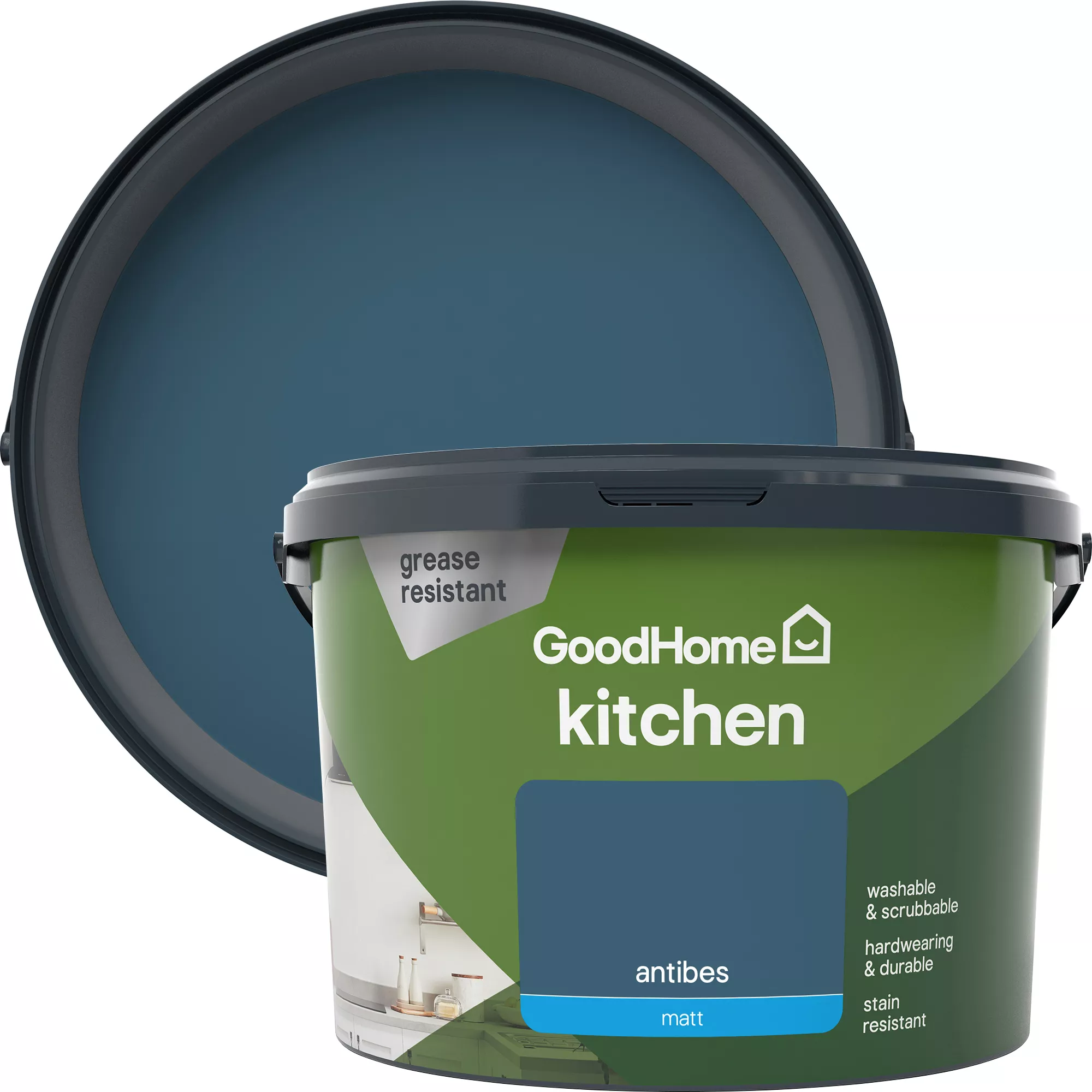 GoodHome Kitchen Antibes Matt Emulsion Paint, 2.5L 3 GoodHome Kitchen Antibes Matt Emulsion Paint, 2.5L