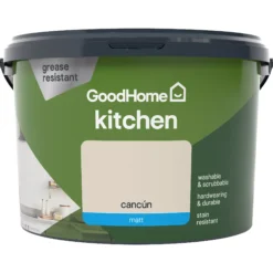 GoodHome Kitchen Cancun Matt Emulsion Paint, 2.5L -Goodhome goodhome kitchen cancun matt emulsion paint 2 5l3663602403906 02c