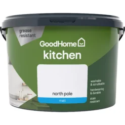 GoodHome Kitchen North Pole Matt Emulsion Paint, 2.5L -Goodhome goodhome kitchen north pole matt emulsion paint 2 5l3663602401056 02c