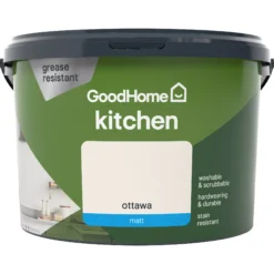 GoodHome Kitchen Ottawa Matt Emulsion Paint, 2.5L -Goodhome goodhome kitchen ottawa matt emulsion paint 2 5l3663602404606 02c
