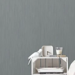GoodHome Lery Dark Grey Pleated Glitter Effect Textured Wallpaper -Goodhome goodhome lery dark grey pleated glitter effect textured wallpaper3663602559481 01i bq