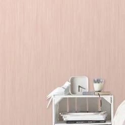 GoodHome Lery Pink Pleated Glitter Effect Textured Wallpaper -Goodhome goodhome lery pink pleated glitter effect textured wallpaper3663602559467 01i bq