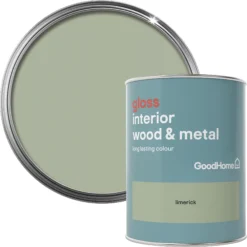 GoodHome Limerick Gloss Metal & Wood Paint, 750ml