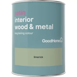 GoodHome Limerick Satin Metal & Wood Paint, 750ml 5 GoodHome Limerick Satin Metal & Wood Paint, 750ml -Goodhome goodhome limerick satin metal wood paint 750ml5036581059507 02c bq