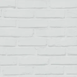 GoodHome Luynes White Brick Stone Effect Textured Wallpaper -Goodhome goodhome luynes white brick stone effect textured wallpaper3663602559641 38c bq