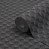 GoodHome Lyrata Black Graphic 3D Effect Textured Wallpaper 2 GoodHome Lyrata Black Graphic 3D Effect Textured Wallpaper -Goodhome goodhome lyrata black graphic 3d effect textured wallpaper3663602560845 01c