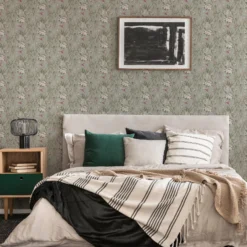 GoodHome Maristow Sage Floral Metallic Effect Textured Wallpaper -Goodhome goodhome maristow sage floral metallic effect textured wallpaper5059340410722 20i