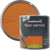 GoodHome Medium Oak Satin Floor Wood Varnish, 2.5L -Goodhome goodhome medium oak satin floor wood varnish 2 5l5059340486963 21c