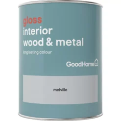 GoodHome Melville Gloss Metal & Wood Paint, 750ml 5 GoodHome Melville Gloss Metal & Wood Paint, 750ml -Goodhome goodhome melville gloss metal wood paint 750ml5036581061784 02c BQ