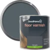 GoodHome Mid Grey Satin Floor Wood Varnish, 2.5L