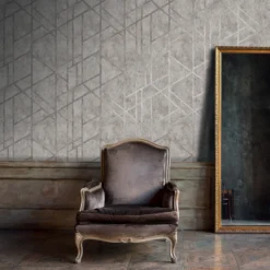 GoodHome Mirgan Light Grey Geometric Pearl Effect Textured Wallpaper -Goodhome goodhome mirgan light grey geometric pearl effect textured wallpaper5059340409719 01i