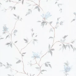 GoodHome Mugga Blue Floral Glitter Effect Textured Wallpaper -Goodhome goodhome mugga blue floral glitter effect textured wallpaper3663602561309 39c bq