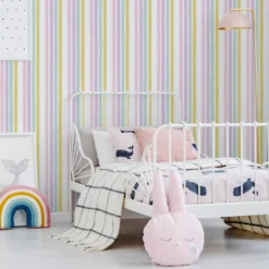 GoodHome Multi Striped Design Smooth Wallpaper -Goodhome goodhome multi striped design smooth wallpaper5059340446530 01i