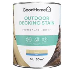 Goodhome -Goodhome goodhome natural matt quick dry decking wood stain 5l5059340297194 02c