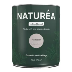 GoodHome Naturéa Mushroom Velvet Matt Emulsion Paint, 2.5L -Goodhome goodhome naturea mushroom velvet matt emulsion paint 2 5l5059340274065 02c