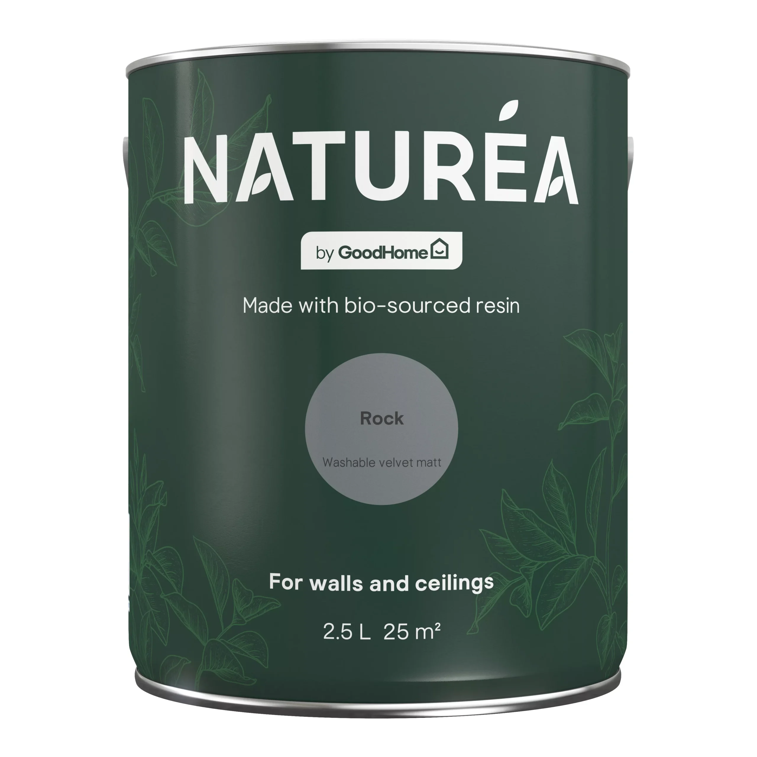 GoodHome Naturéa Rock Velvet Matt Wall Paint, 2.5L 4 GoodHome Naturéa Rock Velvet Matt Wall Paint, 2.5L - Image 2
