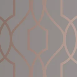 GoodHome Newland Grey Geometric Metallic Effect Smooth Wallpaper -Goodhome goodhome newland grey geometric metallic effect smooth wallpaper5059340410388 37c