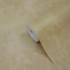 GoodHome Omey Yellow Distressed Effect Textured Wallpaper