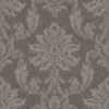 GoodHome Ormonde Charcoal Damask Metallic Effect Textured Wallpaper