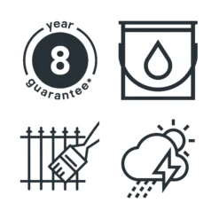 GoodHome Outdoor Black Satinwood Exterior Metal Paint, 2.5L Tin -Goodhome goodhome outdoor black satinwood exterior metal paint 2 5l tin5059340296104 03t