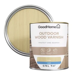 GoodHome Outdoor Clear Matt Varnish, 750ml