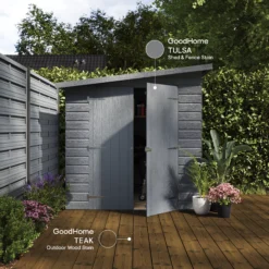 GoodHome Outdoor Dark Oak Satin Quick Dry Wood Stain, 2.5L -Goodhome goodhome outdoor dark oak satin quick dry wood stain 2 5l5059340297460 19i EN 2022