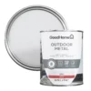 GoodHome Outdoor White Gloss Exterior Metal Paint, 750ml Tin