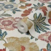GoodHome Padworth Blue, Cream & Red Floral Textured Wallpaper