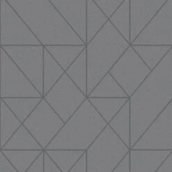 GoodHome Patula Dark Grey Geometric Ridged Effect Textured Wallpaper -Goodhome goodhome patula dark grey geometric ridged effect textured wallpaper3663602560883 37c bq