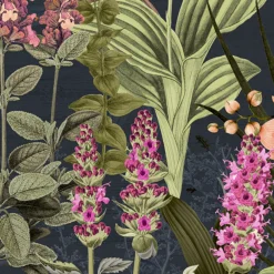 GoodHome Platin Lime & Navy Botanical Garden Textured Wallpaper -Goodhome goodhome platin lime navy botanical garden textured wallpaper5059340410043 37c