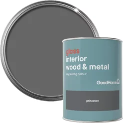 GoodHome Princeton Gloss Metal & Wood Paint, 750ml