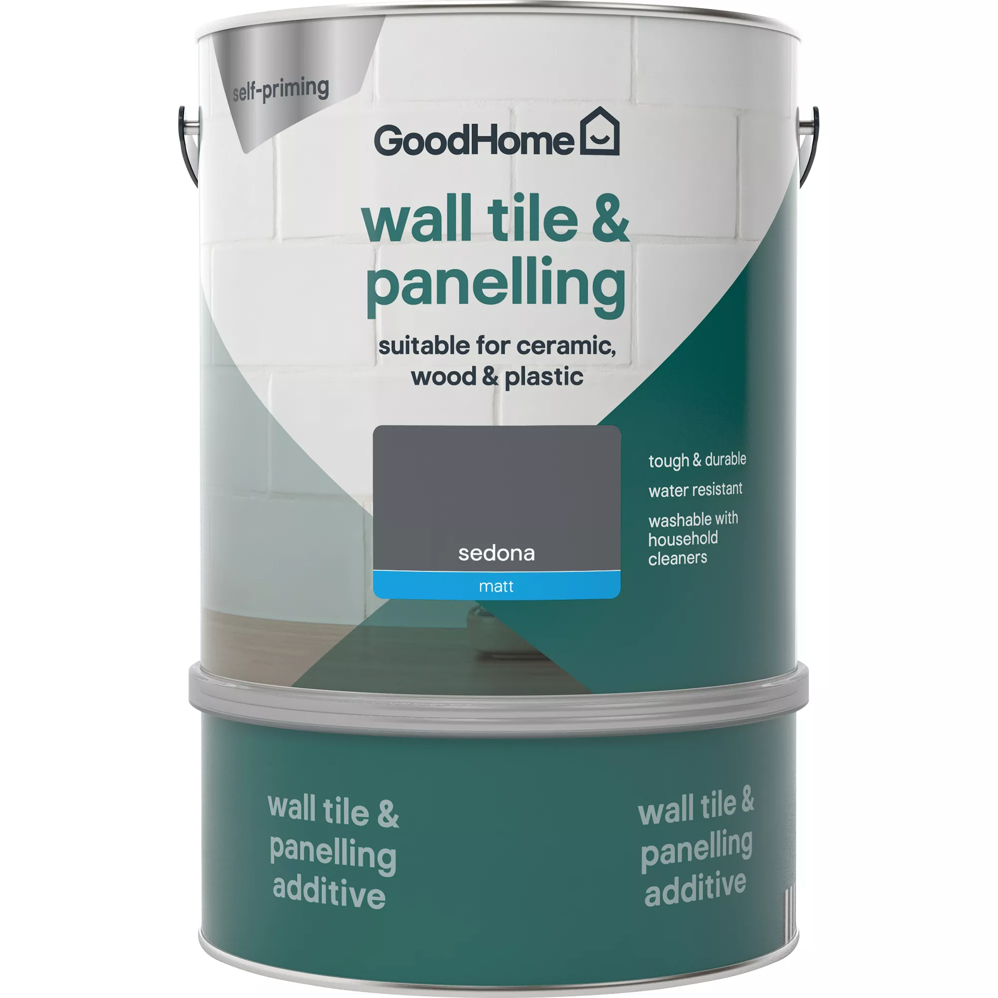 GoodHome Renovation Sedona Matt Wall Tile & Panelling Paint, 2L 4 GoodHome Renovation Sedona Matt Wall Tile & Panelling Paint, 2L - Image 2