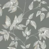 GoodHome Sapph Grey Leaf Textured Wallpaper -Goodhome goodhome sapph grey leaf textured wallpaper5059340410760 36C
