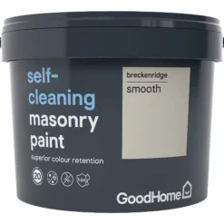GoodHome Self-cleaning Breckenridge Smooth Matt Masonry Paint, 10L -Goodhome goodhome self cleaning breckenridge smooth matt masonry paint 10l3663602522102 01bq