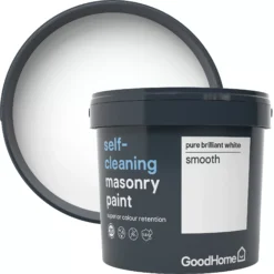 GoodHome Self-cleaning Pure Brilliant White Smooth Matt Masonry Paint, 5L 14 GoodHome Self-cleaning Pure Brilliant White Smooth Matt Masonry Paint, 5L -Goodhome goodhome self cleaning pure brilliant white smooth matt masonry paint 5l3663602521112 37c