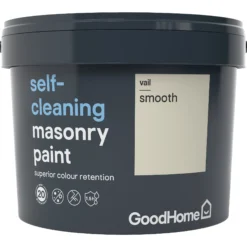 GoodHome Self-cleaning Vail Smooth Matt Masonry Paint, 10L 9 GoodHome Self-cleaning Vail Smooth Matt Masonry Paint, 10L -Goodhome goodhome self cleaning vail smooth matt masonry paint 10l3663602522027 08c bq