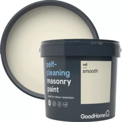 GoodHome Self-cleaning Vail Smooth Matt Masonry Paint, 5L -Goodhome goodhome self cleaning vail smooth matt masonry paint 5l3663602521211 37c