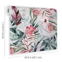 GoodHome Seran Multicolour Floral Smooth Wallpaper -Goodhome goodhome seran multicolour floral smooth wallpaper5059340410821 02t