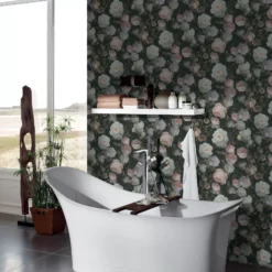 GoodHome Serpin Soft Pink Floral Distressed Effect Textured Wallpaper -Goodhome goodhome serpin soft pink floral distressed effect textured wallpaper5059340410838 01i