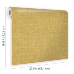 GoodHome Shung Ochre Woven Effect Textured Wallpaper -Goodhome goodhome shung ochre woven effect textured wallpaper5059340410852 02t