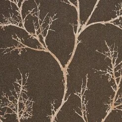 GoodHome Sudeley Brown Icy Tree Metallic Effect Textured Wallpaper -Goodhome goodhome sudeley brown icy tree metallic effect textured wallpaper5059340410524 37c