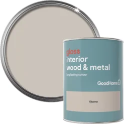 GoodHome Tijuana Gloss Metal & Wood Paint, 750ml