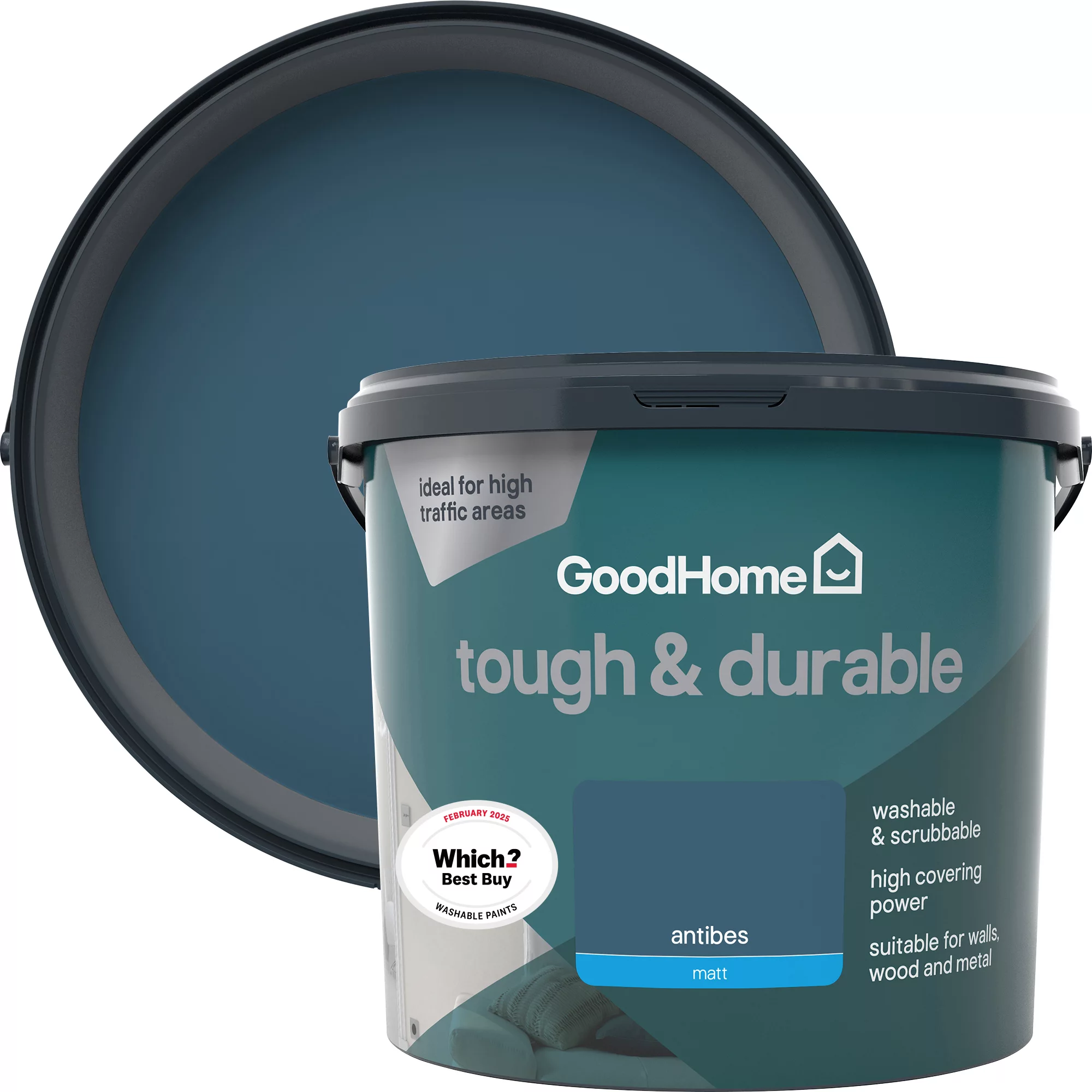 GoodHome Tough & Durable Antibes Matt Emulsion Paint, 5L 3 GoodHome Tough & Durable Antibes Matt Emulsion Paint, 5L