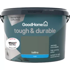 GoodHome Tough & Durable Ballina Matt Emulsion Paint, 2.5L -Goodhome goodhome tough durable ballina matt emulsion paint 2 5l5059340273129 02c