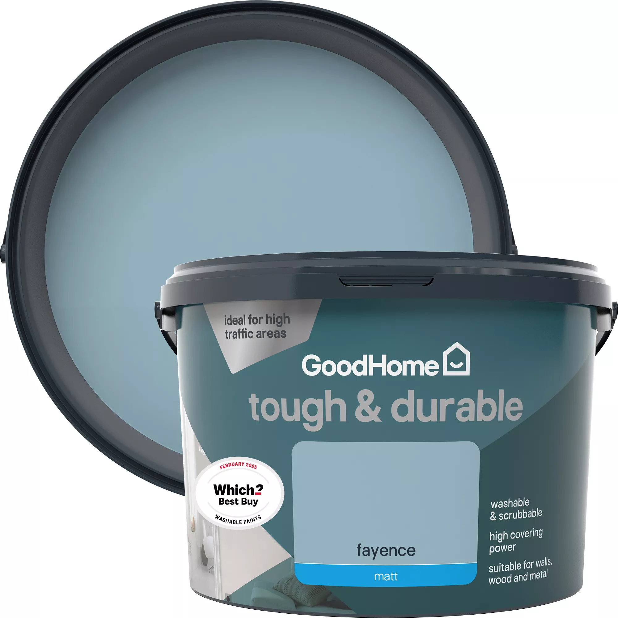 GoodHome Tough & Durable Fayence Matt Emulsion Paint, 2.5L 3 GoodHome Tough & Durable Fayence Matt Emulsion Paint, 2.5L