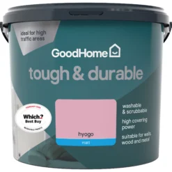 GoodHome Tough & Durable Hyogo Matt Emulsion Paint, 5L -Goodhome goodhome tough durable hyogo matt emulsion paint 5l5059340273211 02c