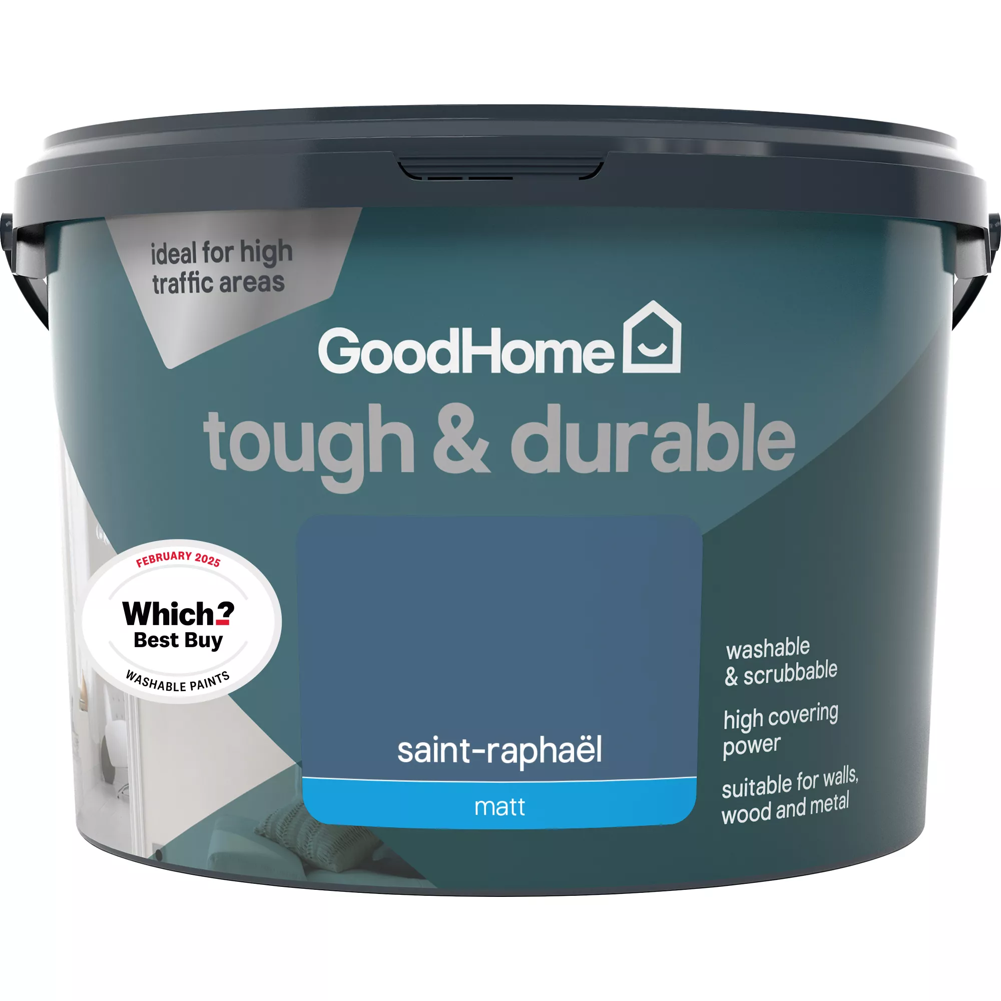 GoodHome Tough & Durable Saint-raphaël Matt Emulsion Paint, 2.5L 4 GoodHome Tough & Durable Saint-raphaël Matt Emulsion Paint, 2.5L - Image 2