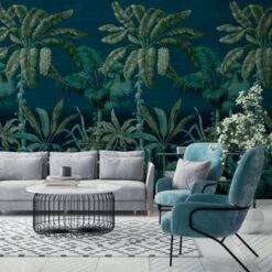 GoodHome Tugtu Blue & Green Tropical Matt Mural 13 GoodHome Tugtu Blue & Green Tropical Matt Mural -Goodhome goodhome tugtu blue green tropical matt mural5059340411064 01i