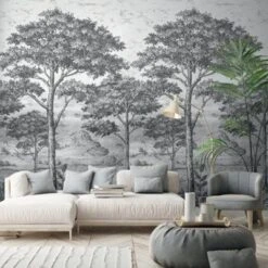 GoodHome Turcoaz Black & White Woodland Matt Mural 12 GoodHome Turcoaz Black & White Woodland Matt Mural -Goodhome goodhome turcoaz black white woodland matt mural5059340411088 01i