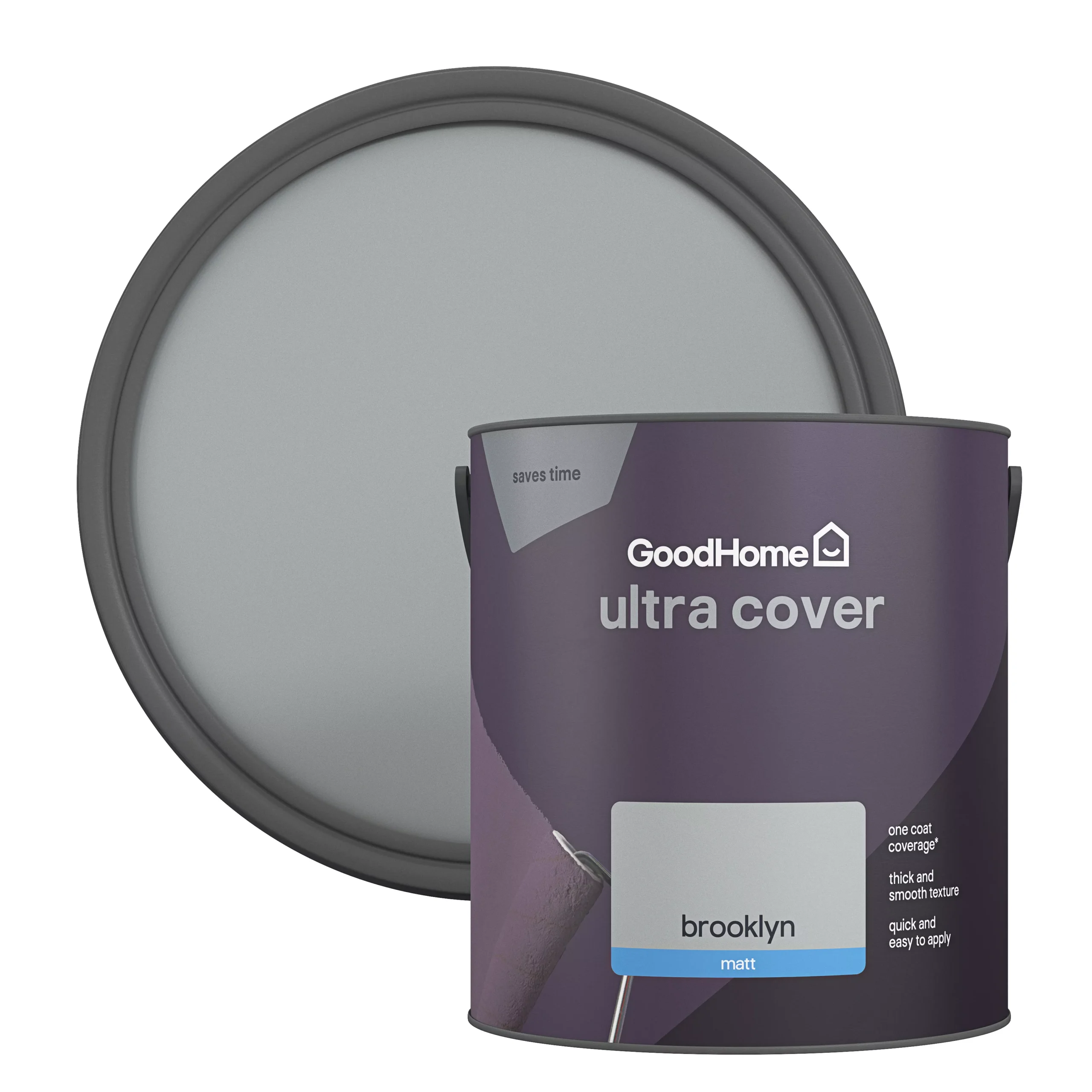 GoodHome Ultra Cover Brooklyn Matt Emulsion Paint, 2.5L 3 GoodHome Ultra Cover Brooklyn Matt Emulsion Paint, 2.5L